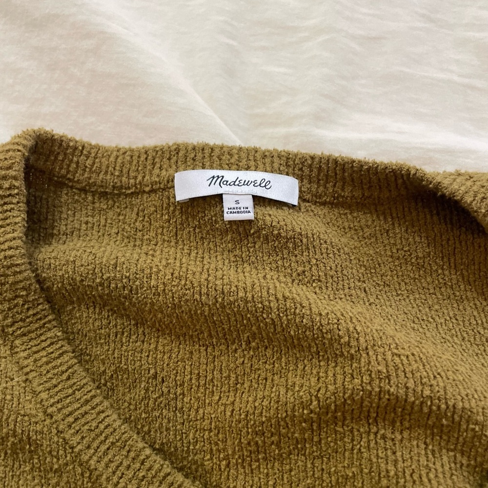Madewell Olive Knit Henley Top - Picture 3 of 5